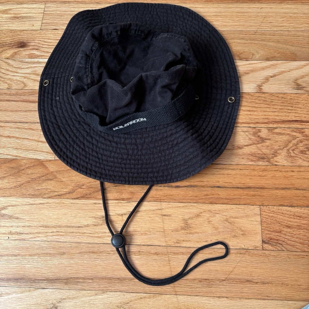 Authentic Boiler Room Bucket Hat Black - Adjustable Cord - Excellent Condition